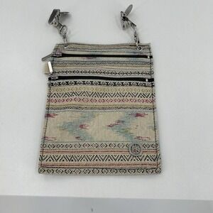 Hip Klips‎ Clip On Travel Pouch Boho Festival Bag Double Zip Waist Wallet HK